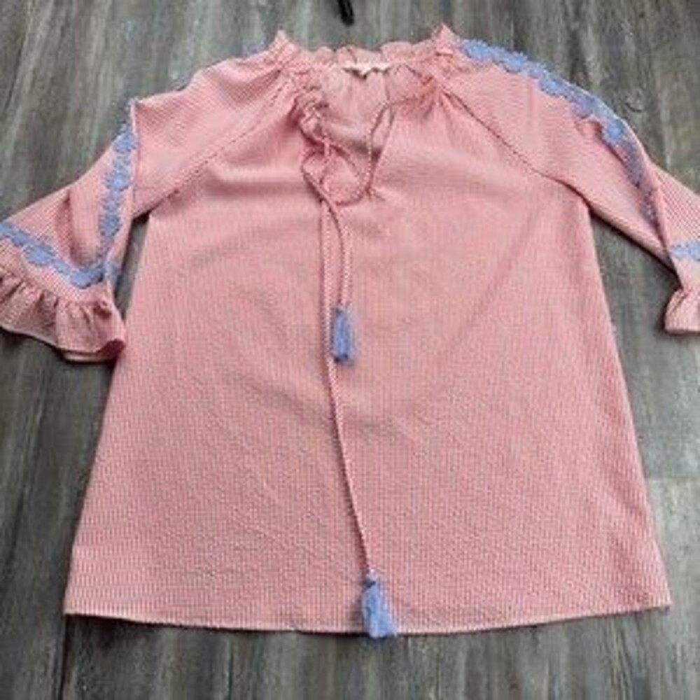 Mazik relaxed striped boutique blouse size LG